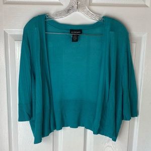 Lane Bryant Teal Shrug size 22/24